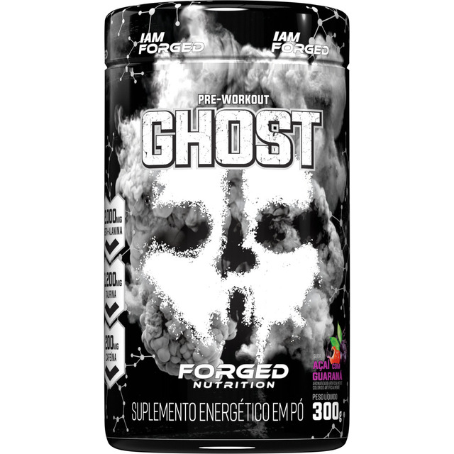 Pré Treino Ghost Com Beta Alanina, Cafeína, Tirosina, Taurina 300g - Forged Nutrition Sabo... Pré Treino Ghost Com Beta Alanina, Cafeína, Tirosina, Taurina 300g - Forged Nutrition Sabo...