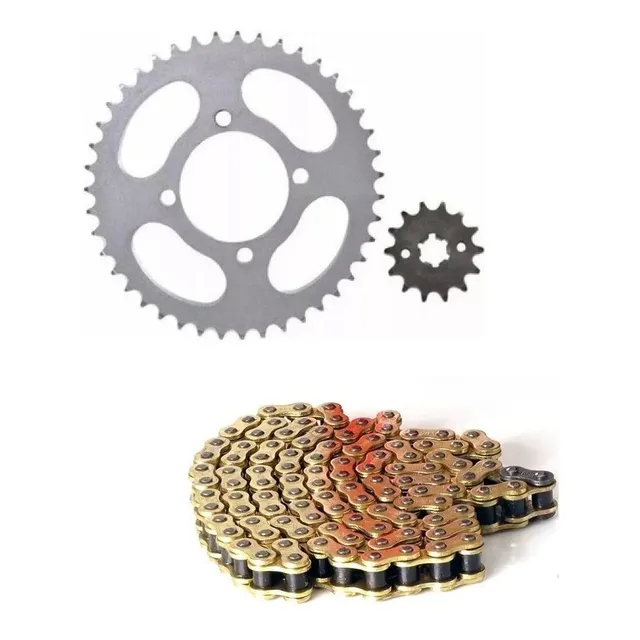Kit Transmision Cadena Dorada Corona Piñon Yumbo Gts