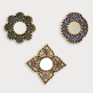 Small Accent Wall Mirror Set Of 3 Decorative Vintage Mirrors Small Accent Wall Mirror Set Of 3 Decorative Vintage Mirrors