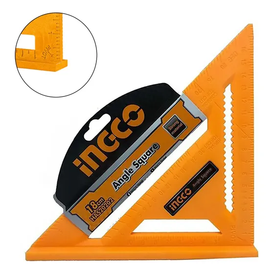 Escuadra Triangular Mulltiangulo 45° Carpintero 18mm Ingco