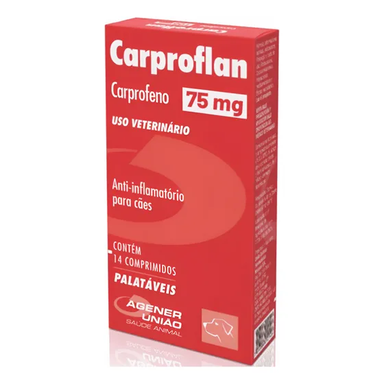 Carproflan 75 Mg Anti-inflamatório P/ Cães 14 Comprimidos