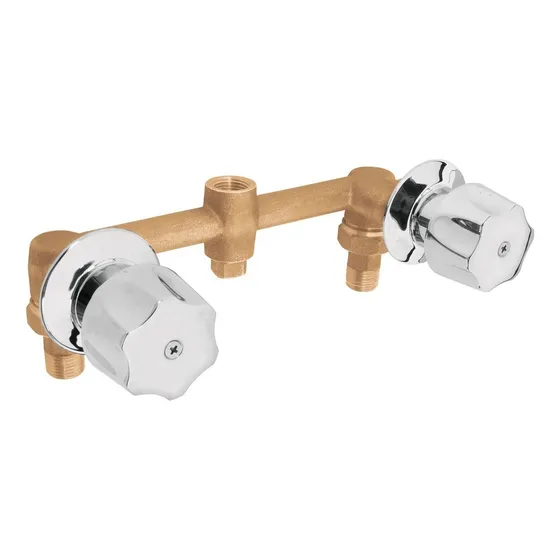 Juego Regadera Empotrar Compresion Zamac Foset 49445 Acabado Cromado