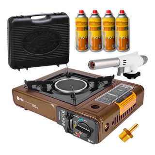 Kit Fogão Fogareiro Camping Pesca C/ Maleta + Acessórios Kit Fogão Fogareiro Camping Pesca C/ Maleta + Acessórios