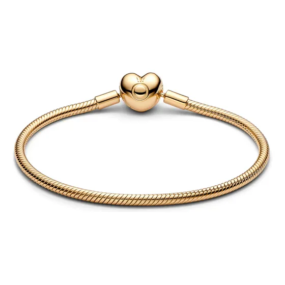 Bracelete Maleavel  Com Fecho De Coracao Pandora Moments