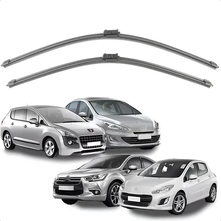 Par Palhetas Limpador Parabrisa Peugeot 308 2012 2013 2014  Preto