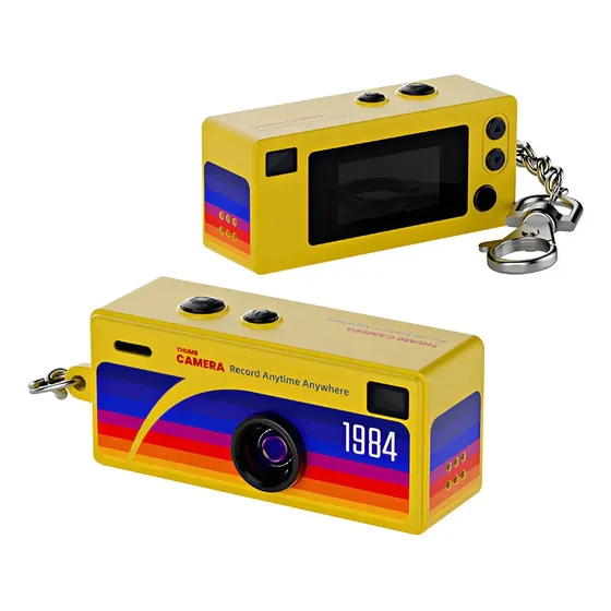 Minicámara De Bolsillo Estilo Retro Para Llavero, Recargable