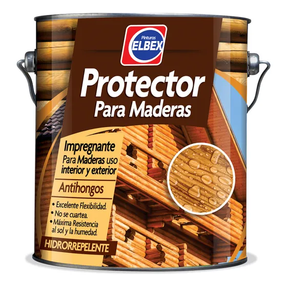 Protector De Madera Elbex 3.6l Caoba Cedro Cristal Roble