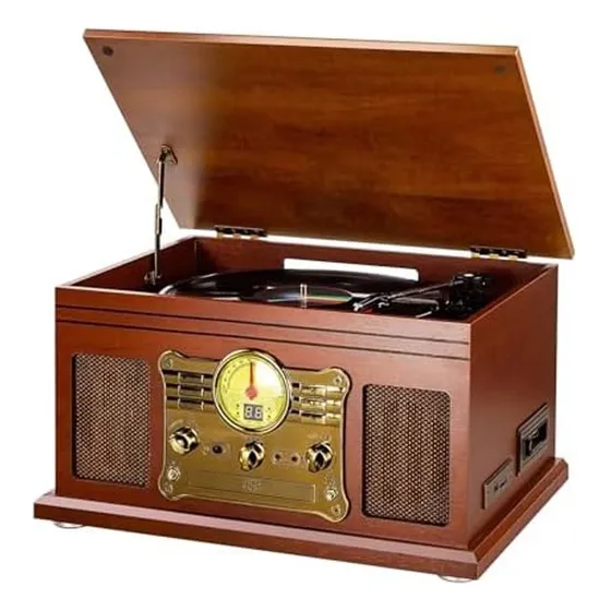 Victrola Ebasix 8 En 1 Cd Usb Bluetooth Aux In Radio Record