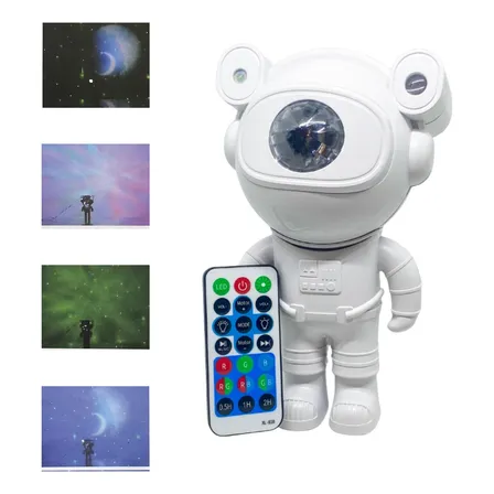 Proyector de lámpara de astronauta para niños, divertido, fiesta, luz LED, color blanco