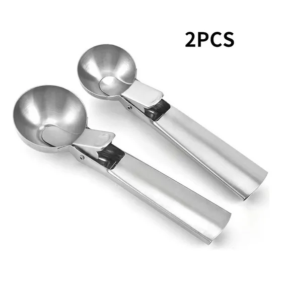 De 2 Cucharas Saca Bolas De Helados Cuchara Servir Nieve