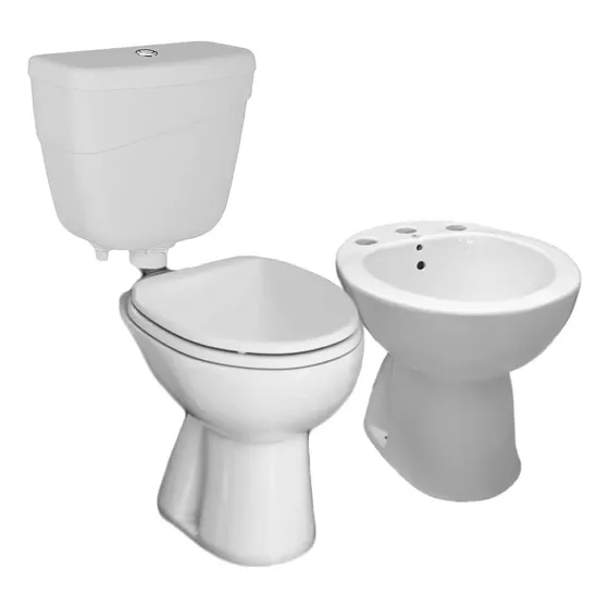 Inodoro Corto Deposito Colgar Pvc Tapa Bidet Pringles Onix