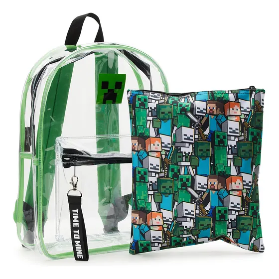 Bolso Morral Escolar Minecraft Creeper (t)  Importado Usa