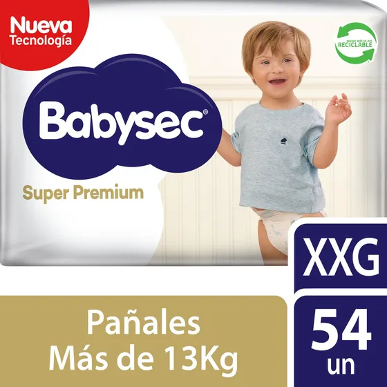 Babysec Super Premium Xxg 54 Unidades Pañales Bebé Cuidado Total