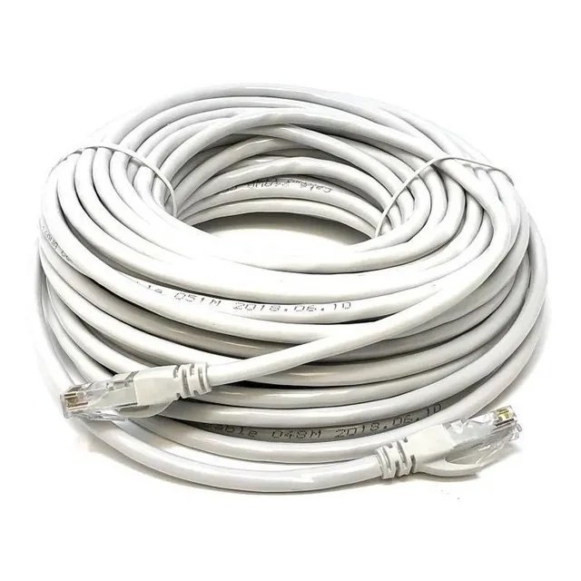 Cable Utp Cat 5e 100% Cobre Red Internet Ponchado 40 Metros
