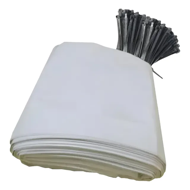 Kit 100 Sacos Silagem 52x110 200 Micras + 100 Abraçadeiras