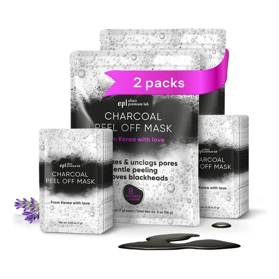 Máscara Facial Wonder Family Activated Charcoal, Pacote Com
