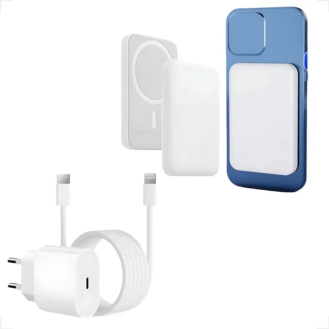 Kit Power Bank Magsafe Sem Fio + Carregador Para iPhone 20w