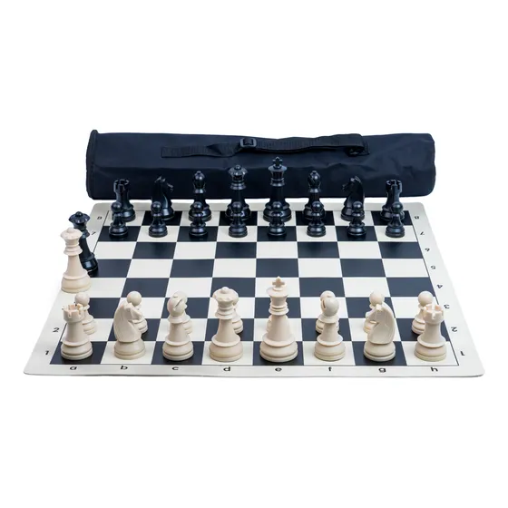 Tablero De Ajedrez Profesional De Vinilo Con Set Abs