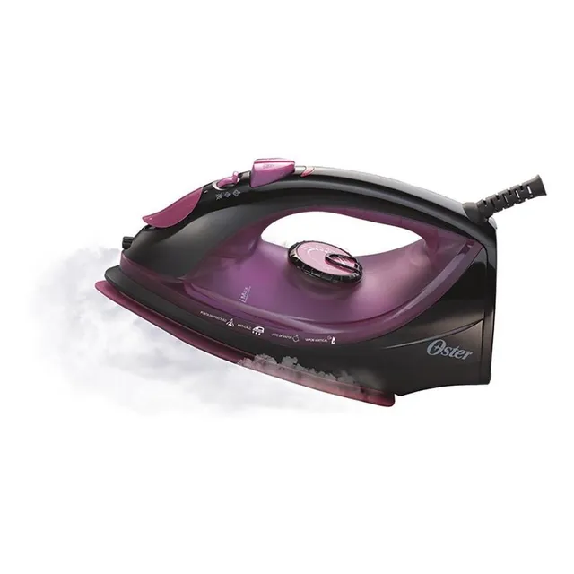 Ferro De Passar A Vapor Cerâmica Oster Preto E Roxo Cor Preto/Roxo