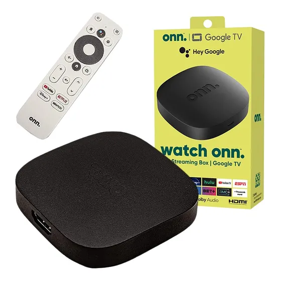 Onn Tv Box 4k Control Asistente Google Ultra Hd Voz Multiple