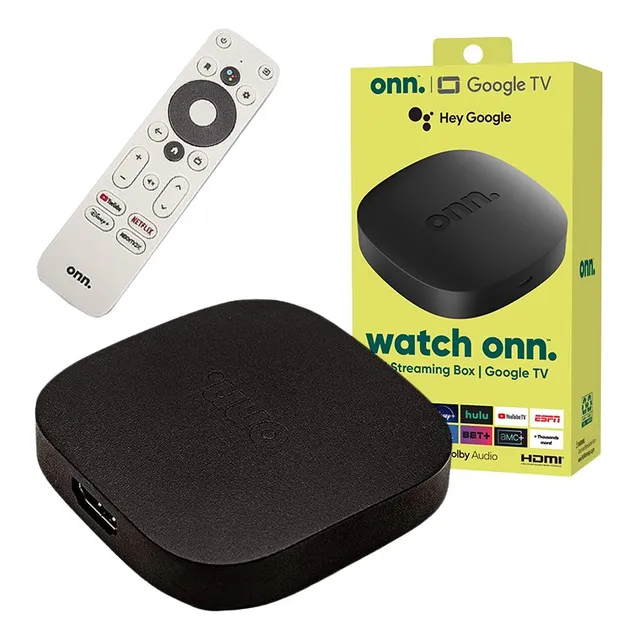 Onn Tv Box 4k Control Asistente Google Ultra Hd Voz Multiple