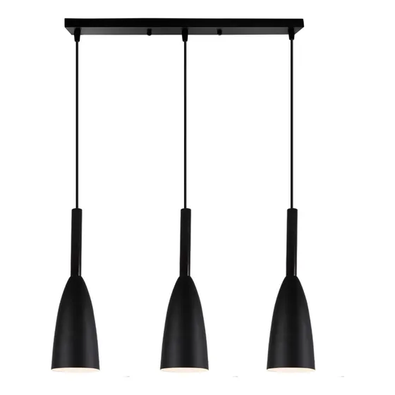 Lámpara Colgante Tres Candelabros Y Barra Modelo Nórdico