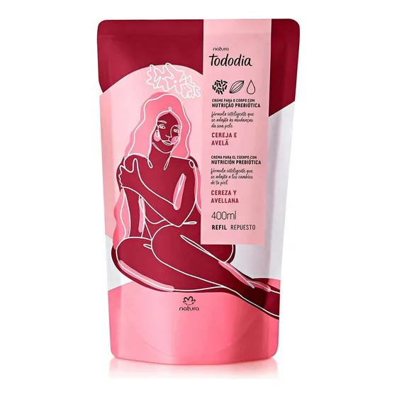 Tododia Cereja Avelã Hidratante Corporal 400ml Refil Natura