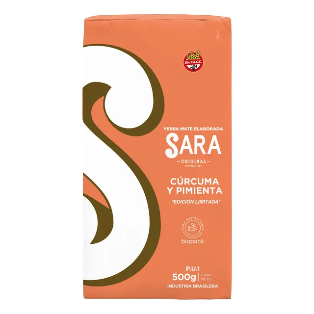 Yerba Sabor Curcuma Y Pimienta Sara 500 Grs