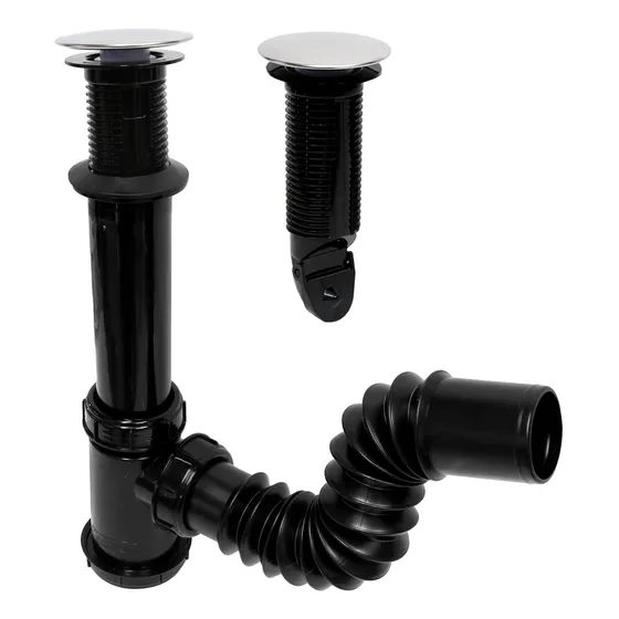 Fleximatic 2218na Cespol Para Lavabo U Ovalín C/sistema Push Color Negro