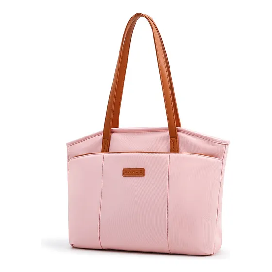 Tote Bag Bolso Laptop 15.6  Mujer Impermeable Oficina Viaje Rosa