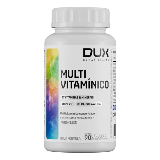 Multivitamínico 90 Cápsulas Dux Nutrition Polivitamínico Sabor Sem Sabor