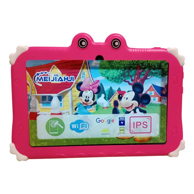 Tablet Para Niños 6gb+128gb Pantalla De 7 Pulgadas  Ips Rosa Chicle