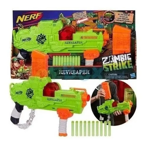 Nerf Revreaper 10 Dardos Zombie Strike