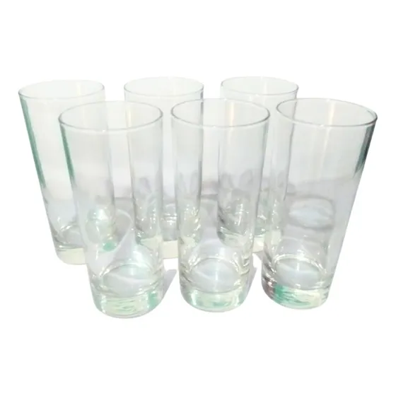 6 Vasos Largos De Vidrio