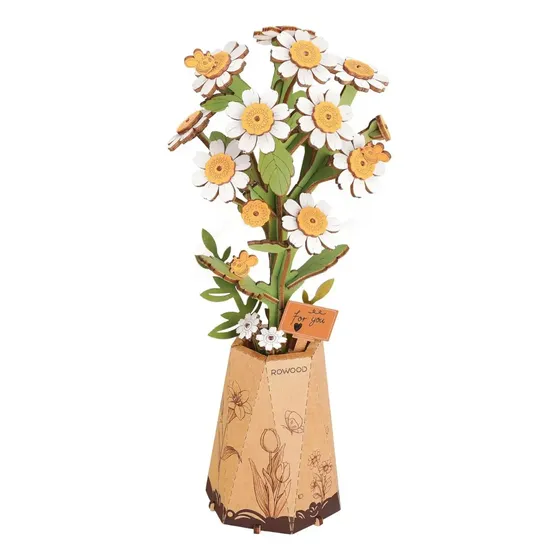 Miniatura Armable Flor Manzanilla Rowood Wooden Bloom Craft | Cuotas sin interés