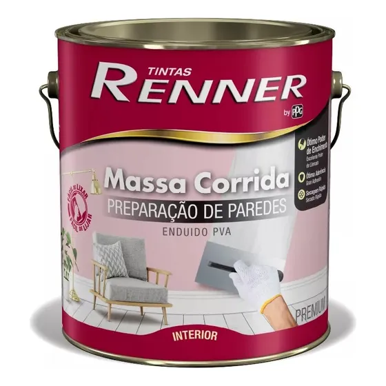 Enduido Interior Renner Extravinil Lavable Lata 5kg 