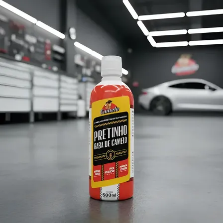 Pretinho Baba De Camelo 500ml Abrilhantador De Pneus Líquido Cáqui