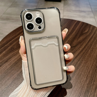 Shockproof Silicone Clear Case For iPhone 15 14 13 12 Mini 11 Pro Xs Max X Xr 6 6s 7 8 Plus Protection Back Card Pocket Shockproof Silicone Clear Case For iPhone 15 14 13 12 Mini 11 Pro Xs Max X Xr 6 6s 7 8 Plus Protection Back Card Pocket