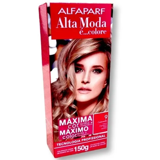 Tinta Alta Moda Cor 9.0 Louro Clarissimo Alfaparf 