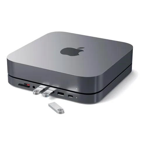 Hub Stand Satechi Para Mac Mini Usb-a Usb-c Jack 3.5 Sd