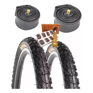 Par Llanta 26 X 2.125 Mtb Con Camaras Bicicleta R26 + Parche Par Llanta 26 X 2.125 Mtb Con Camaras Bicicleta R26 + Parche