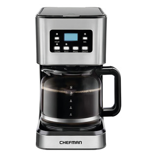 Chefman® Cafetera Goteo 12 Tazas Programable Filtro Reusable Color Negro Chefman® Cafetera Goteo 12 Tazas Programable Filtro Reusable Color Negro