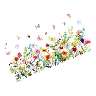2 Adhesivo De Pared Con Diseño De Mariposas Y Flores De Pvc 2 Adhesivo De Pared Con Diseño De Mariposas Y Flores De Pvc