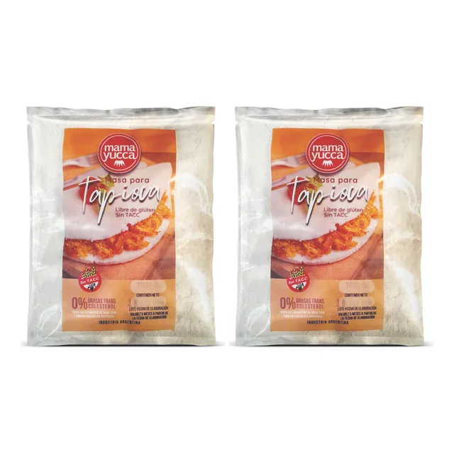 Masa Para Tapioca Harina Mama Yucca 1 Kg Sin Tacc Pack X2