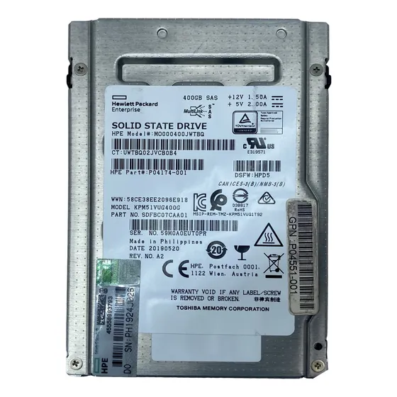 Hd Ssd Sas Hp P04174-001 400 Giga 12 Gbps 2,5 Mo000400jwtbq
