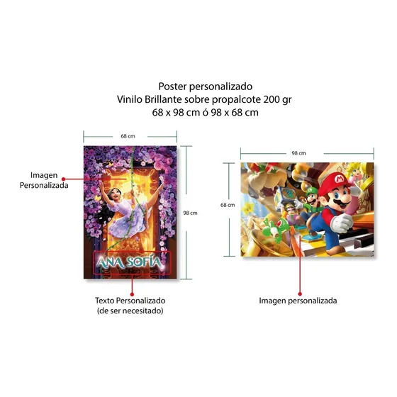 Poster 98x68cm Propalcote Brillante 200 Gr Personalizado