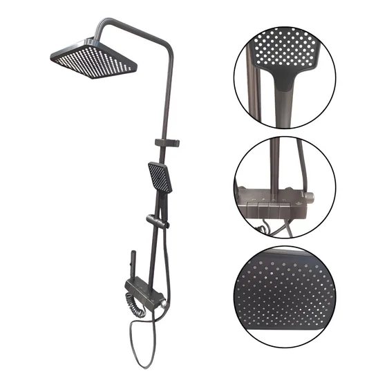 Columna Griferia Ducha Exterior Gris Zl-2023 Wassertech