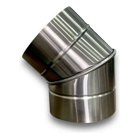 Curva 45° Para Chaminé 110mm Inox 430 Escovado
