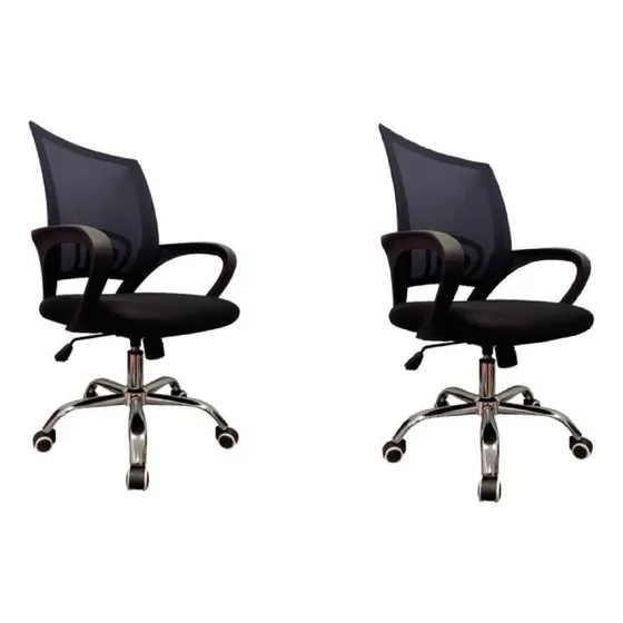 Silla Ejecutiva Pack 2 Unidades Mesh Ezri Ergonomica Respald