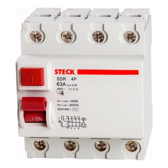 Interruptor diferencial miniatura-para trilhos din Steck Diferencial SDR46330